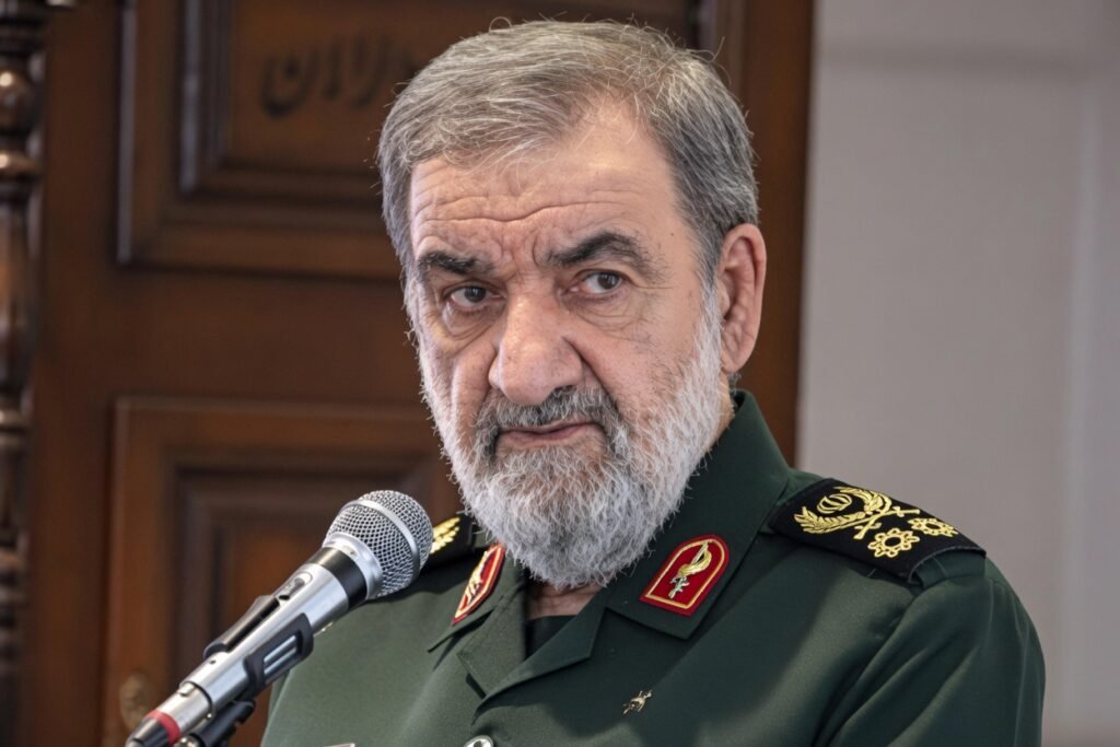 Iran military adviser Mohsen Rezaei Strait of Hormuz escalation 2026