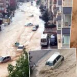 Ankara flash floods traffic