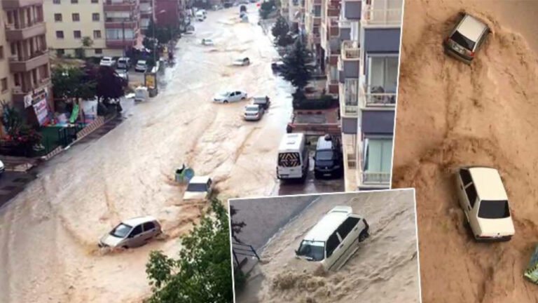 Ankara flash floods traffic