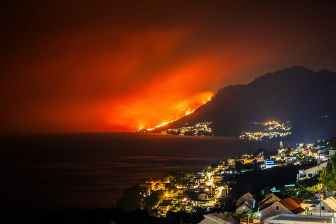 Omiš Croatia Wildfire